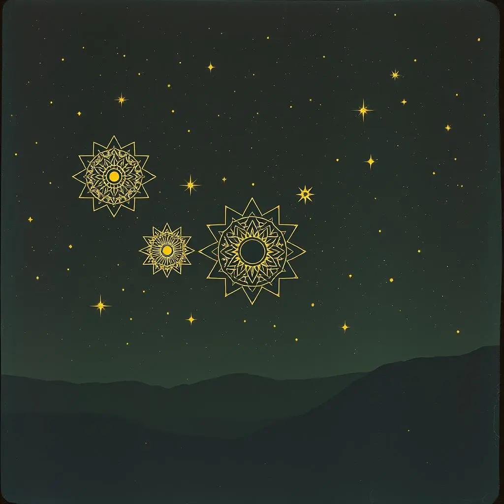 Journey to the Stars: Vitaly Semenov unveils "Celestial Mandala" by Tea Spirit Image of a starry night sky for the instrumental track "Celestial Mandala" cover art