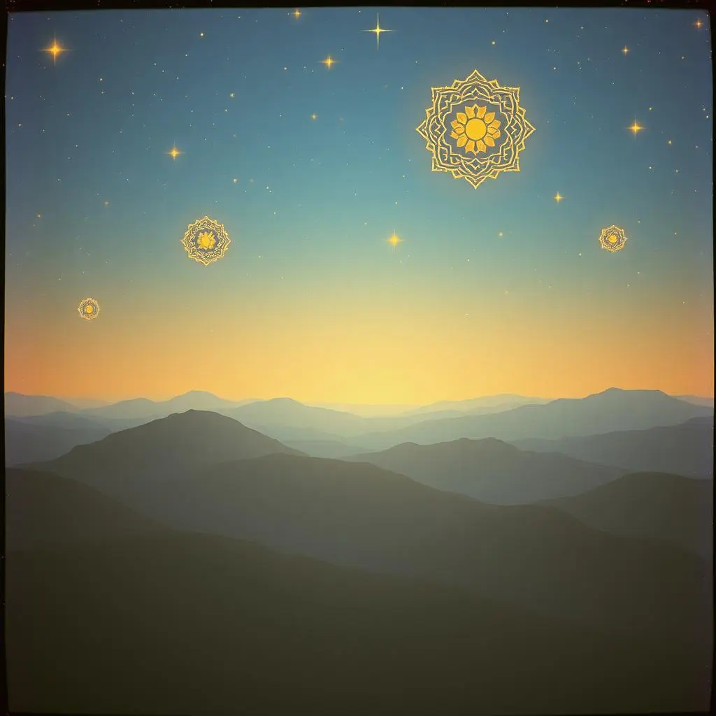Sunrise in the mountains