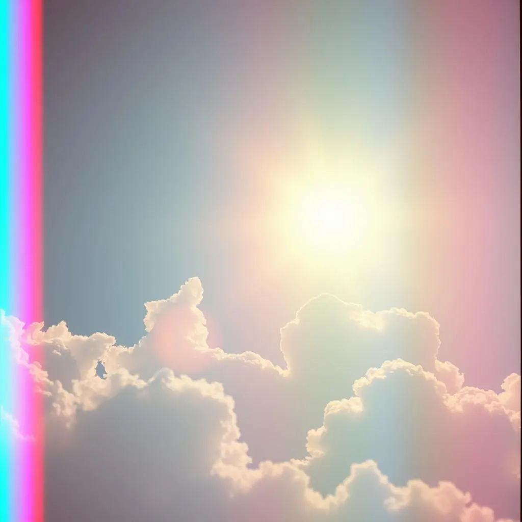Multi-colored light of dance clubs sky