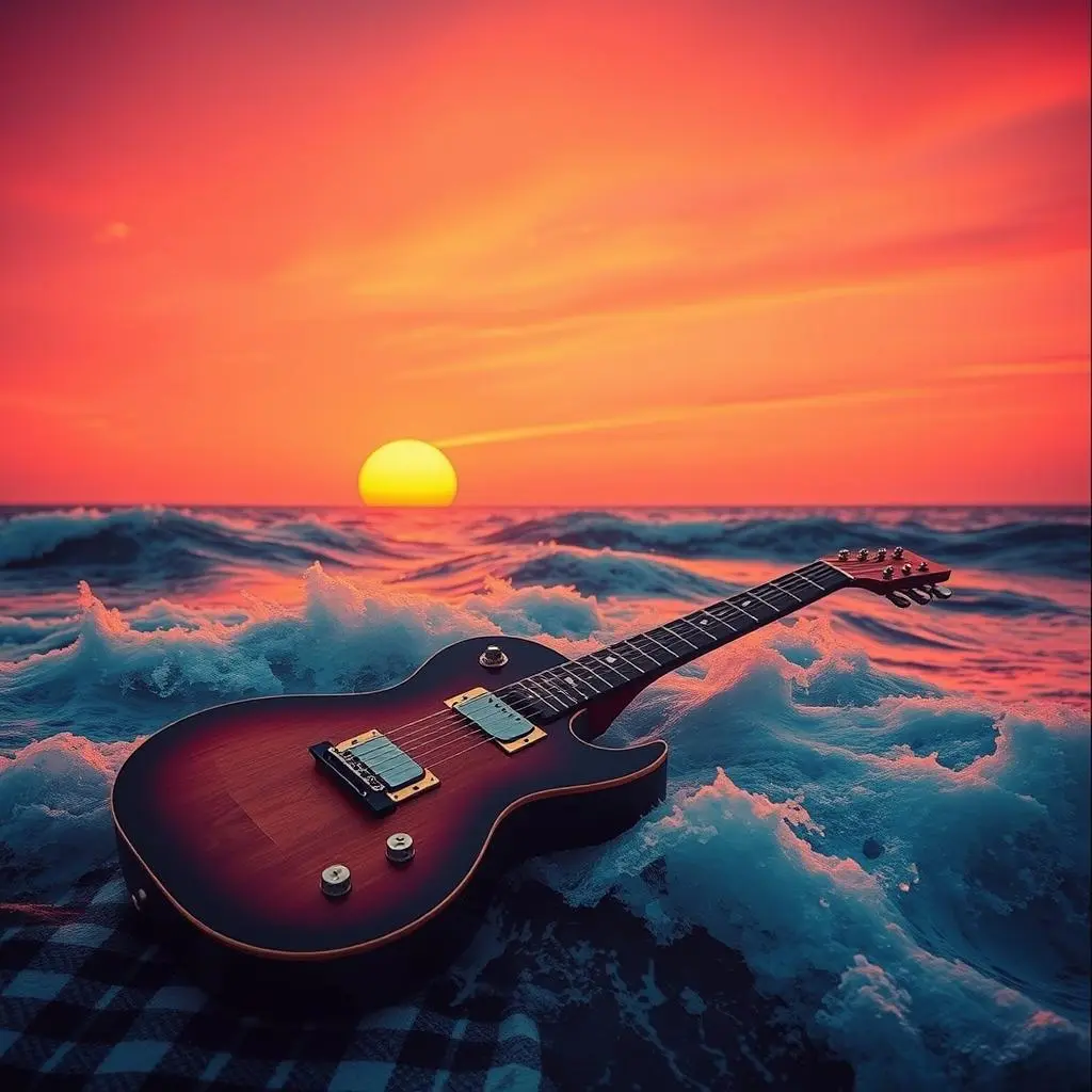 Sea and guitar