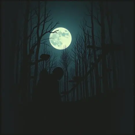 Moon and forest